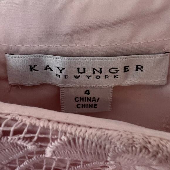 Kay Unger ANGELINA LACE TEA LENGTH DRESS size 4 - Picture 4 of 8